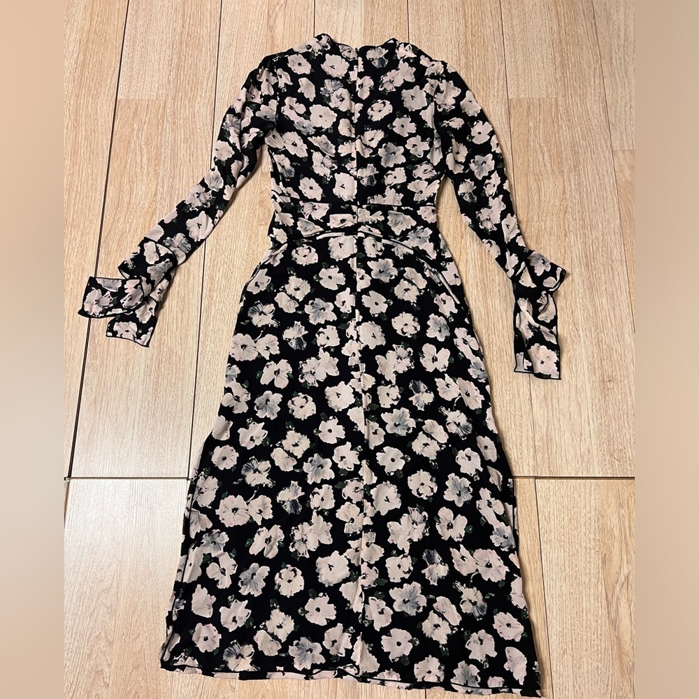 Proenza Schuler Pansy Print Silk Georgette Midi Dress - Picture 9 of 10